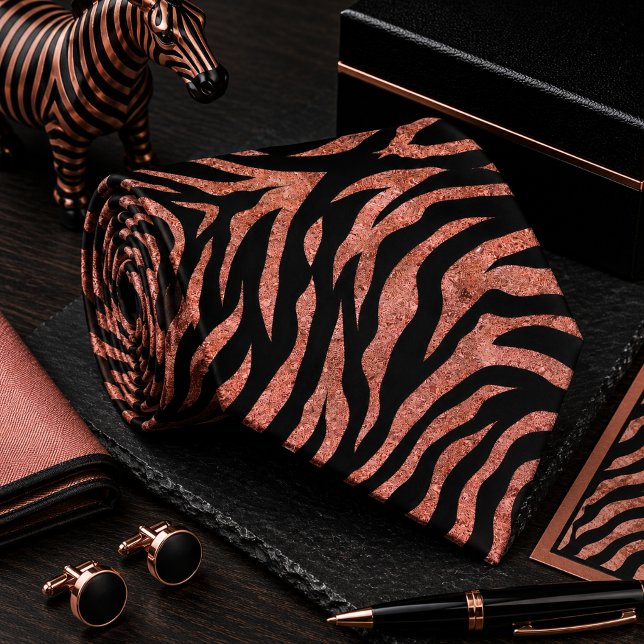  Glittery Zebra Wild Animal Pattern Neck Tie (Creator Uploaded)