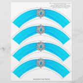 Glitz and Glam Cupcake Wrap - Aqua (Front)