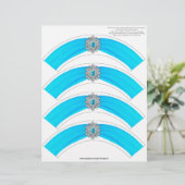 Glitz and Glam Cupcake Wrap - Aqua (Standing Front)