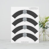 Glitz and Glam Cupcake Wrap - Black (Standing Front)