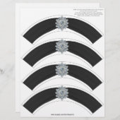 Glitz and Glam Cupcake Wrap - Black (Front/Back)