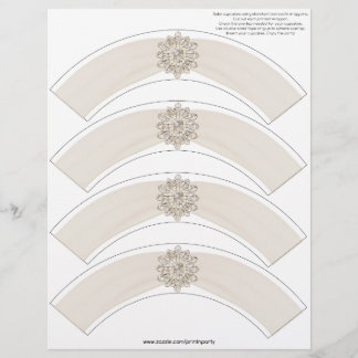 Glitz and Glam Cupcake Wrap - Cream