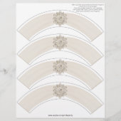 Glitz and Glam Cupcake Wrap - Cream (Front)