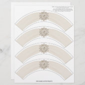 Glitz and Glam Cupcake Wrap - Cream (Front/Back)