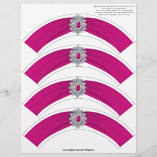 Glitz and Glam Cupcake Wrap - Hot Pink