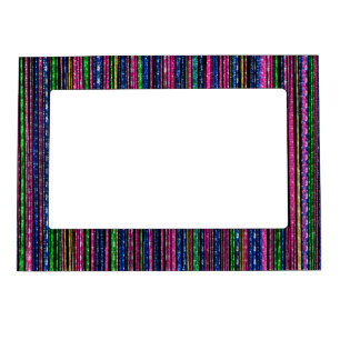 Glitz and Glam Sparkly Stripes Magnetic Frame