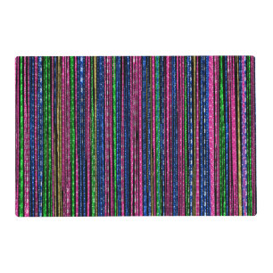 Glitz and Glam Sparkly Stripes Placemat