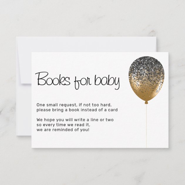 Glitz Baby Shower Birthday Party Books for baby Invitation