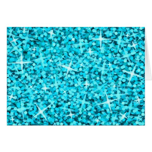 Glitz Blue greetings card (Front Horizontal)