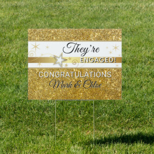 Glitz! Custom Engagement Yard Sign