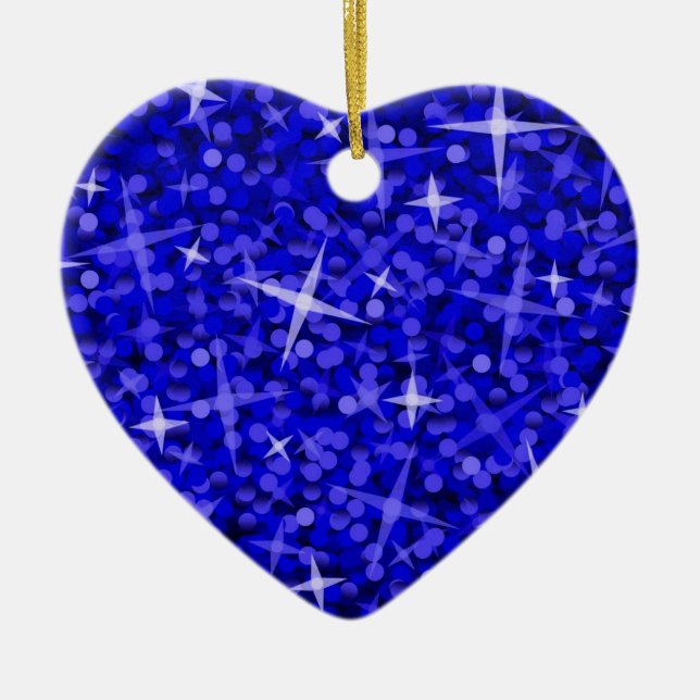 Glitz Dark Blue ornament heart (Front)