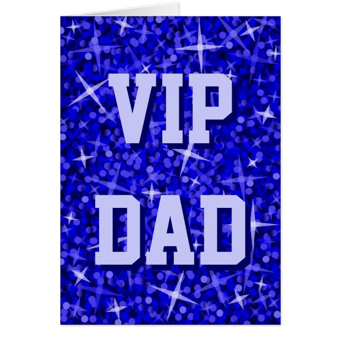 Glitz Dark Blue 'VIP DAD' 'Happy Birthday' card