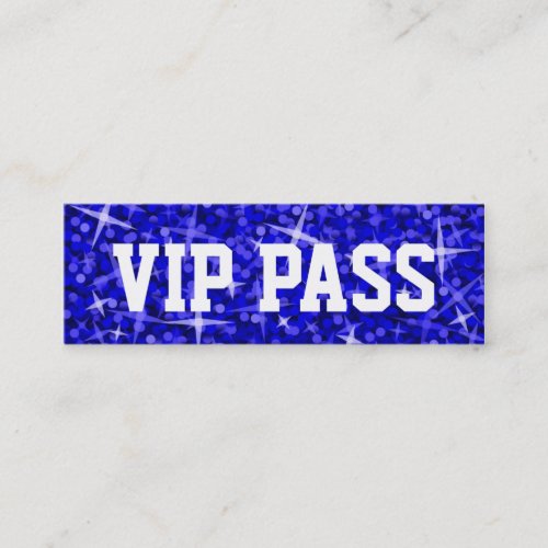 Glitz Dark Blue 'VIP PASS' business card skinny