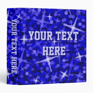Glitz Dark Blue 'Your Text' ring binder