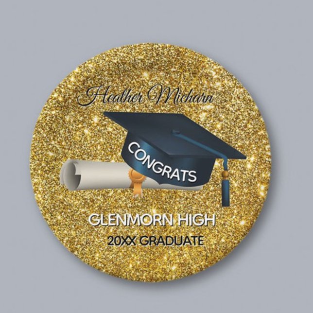 Glitz! Fun, Custom Graduation Paper Plates (Creator Uploaded)