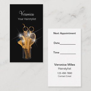 Glitz Glam Beauty Hairstylist Appointment Cards
