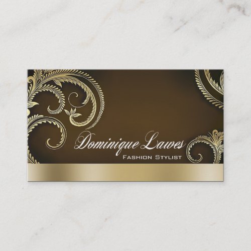 "Glitz Glam" - Classy Chic Elegant Fashion Stylist Business Card Templates