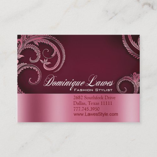 "Glitz Glam" - Classy Chic Elegant Fashion Stylist Business Card Template