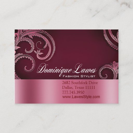 Customizable "Glitz Glam" - Classy Chic Elegant Fashion Stylist Business Card Template