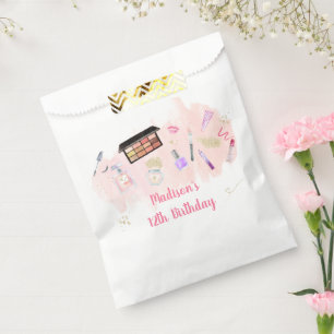 Glitz & Glam Pink Gold Spa Birthday Favor Bag