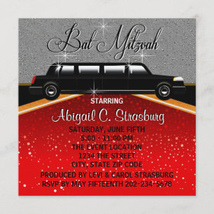 Glitz Glamour Red Carpet Movie Star Invitations