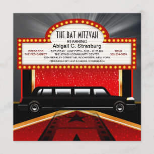Glitz Glamour Red Carpet Movie Star Invitations