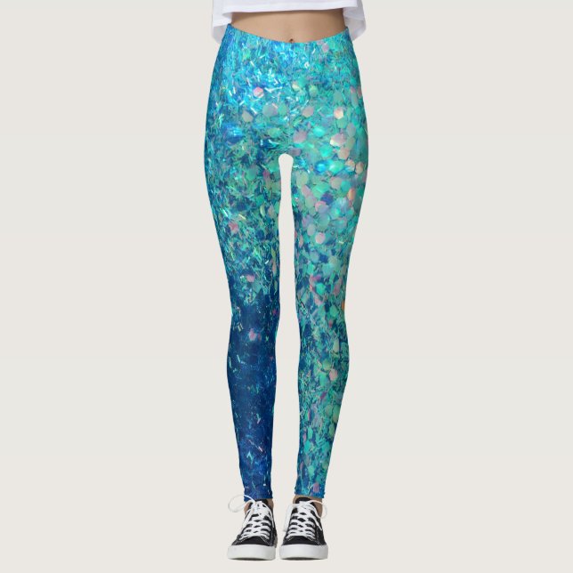 Glitz Glitter Print Leggings! Be one of a kind! Leggings (Front)