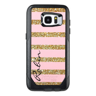 Glitz Gold and Pink Otterbox Samsung S7 Edge Case