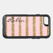 Glitz Gold and Pink Otterbox Samsung S7 Edge Case (Back Horizontal)