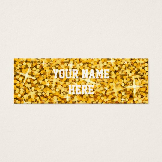 Glitz "Gold" business card template skinny