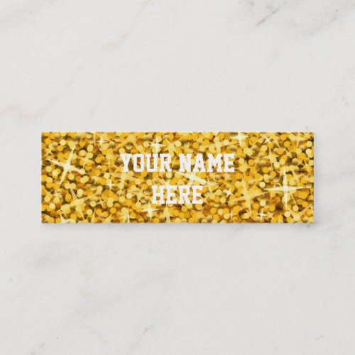 Glitz "Gold" business card template skinny