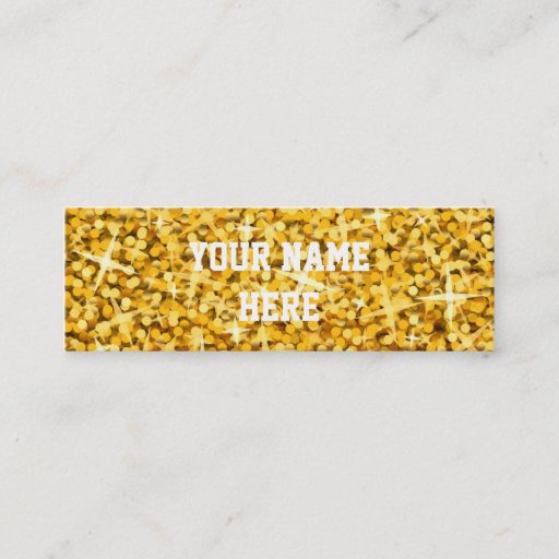 Customizable Glitz "Gold" business card template skinny
