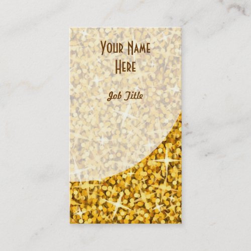 Glitz "Gold" Curve business card portrait