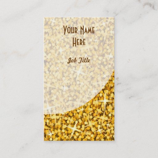Customizable Glitz "Gold" Curve business card portrait