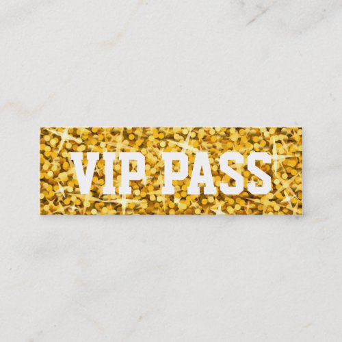 Glitz "Gold" 'VIP PASS' business card skinny