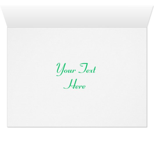 Glitz Green 'Happy Birthday' ribbon text card (Inside Horizontal (Bottom))