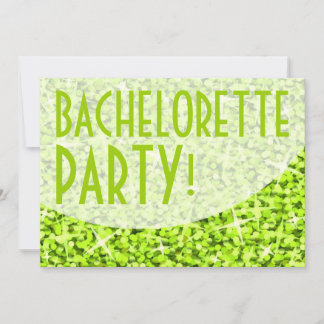Glitz Lime curve 'Bachelorette Party!' Invitation