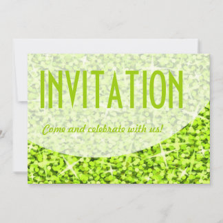 Glitz Lime curve 'Invitation' invitation