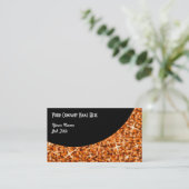 Glitz Orange Black Curve business card template (Standing Front)