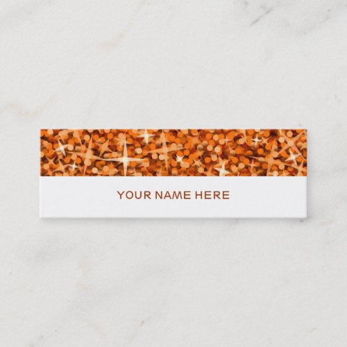 Glitz Orange business card skinny white