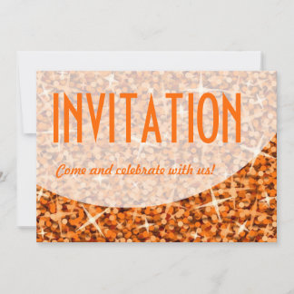 Glitz Orange curve 'Invitation' invitation