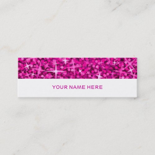 Glitz Pink business card skinny white