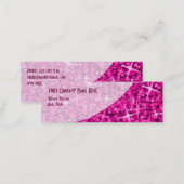 Glitz Pink Curve business card skinny (Front/Back)
