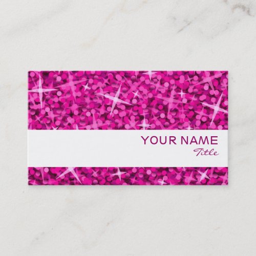 Glitz Pink white stripe business card template