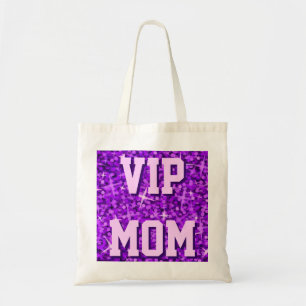 Glitz Purple 'VIP MOM' tote bag