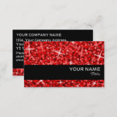 Glitz Red Black stripe business card template (Front/Back)