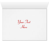 Glitz Red 'Happy Birthday' ribbon text card (Inside Horizontal (Bottom))