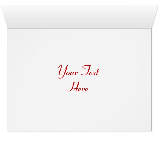 Glitz Red 'Happy Birthday' ribbon text card (Inside Horizontal (Bottom))