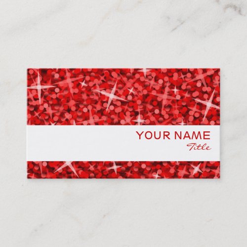Glitz Red white stripe business card template