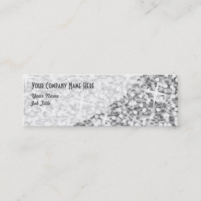 Glitz "Silver" Curve business card skinny (Front)